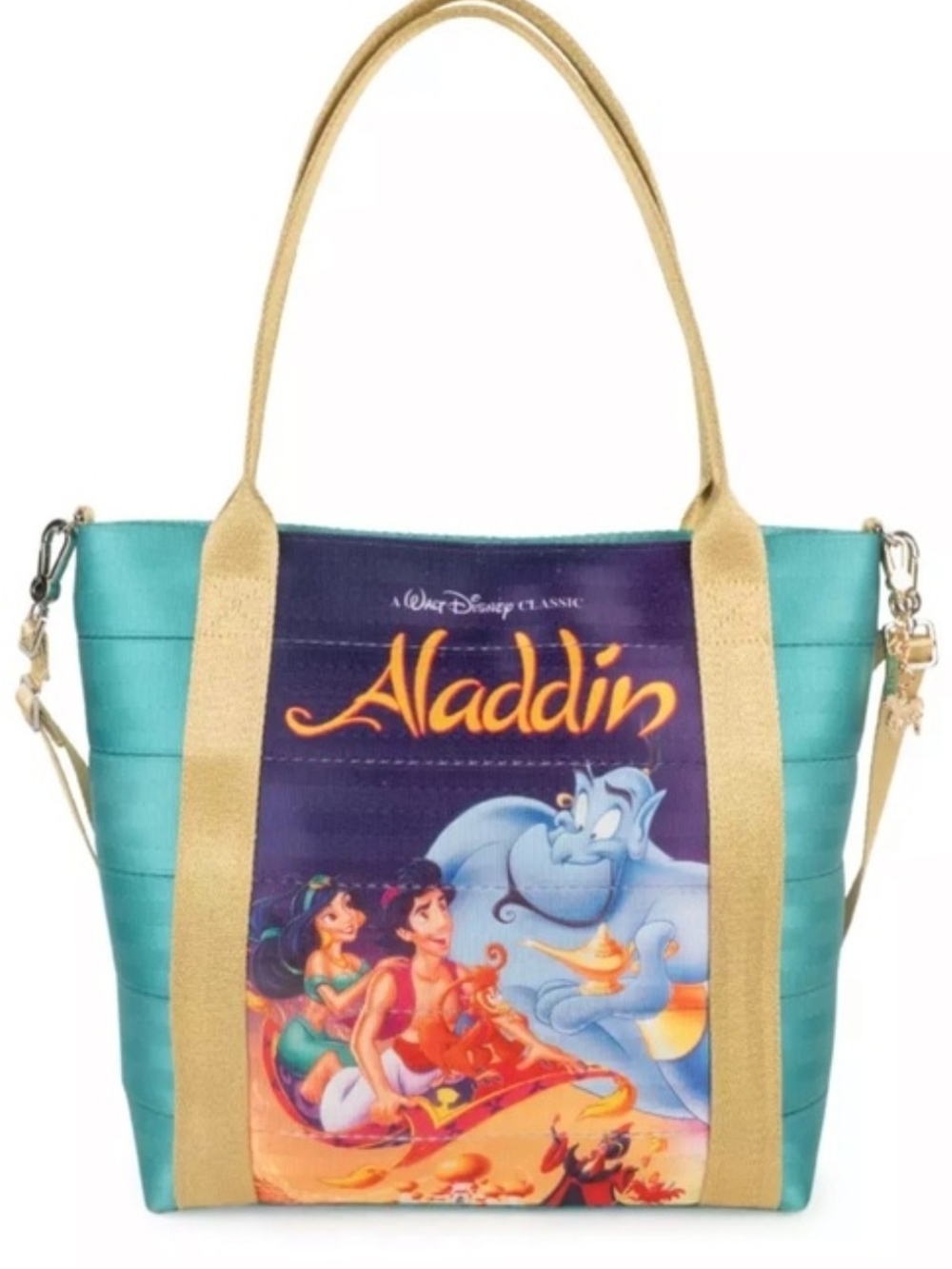 Harveys Teal and Gold Aladdin Graphic Tote